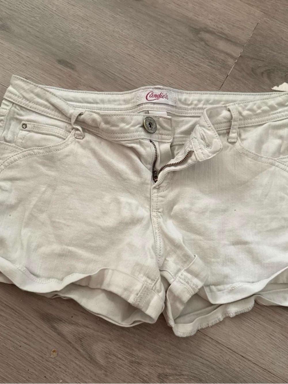 Candie's White Denim Jean Shorties